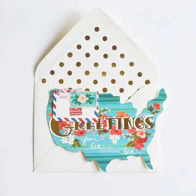 COLORFUL USA CHOOSE-YOUR-STATE GREETING CARDS