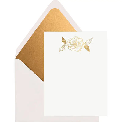 GOLD FLORAL LUXE STATIONERY SET