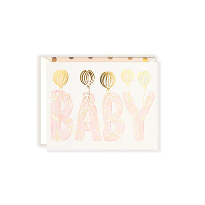 BABY BLUSH LETTERS CARD