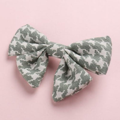 HOUNDSTOOTH BOW CLIP