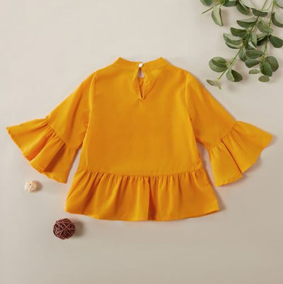 ZOOEY BELL-SLEEVE BLOUSE