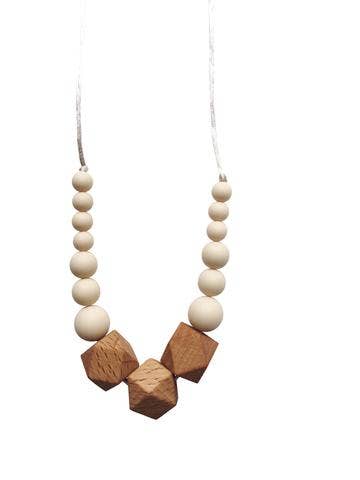 THE EASTON - CREAM TEETHING NECKLACE