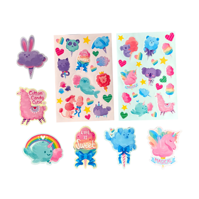 STICKIVILLE FLUFFY COTTON CANDY SCENTED STICKERS