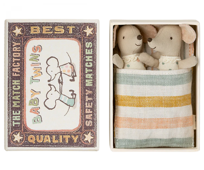 TWINS, BABY MICE IN MATCHBOX