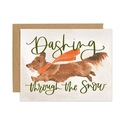 DASHING DOG HOLIDAY GREETING CARD
