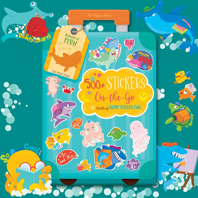 500+ STICKERS ON-THE-GO - SCHOOL OF FISH