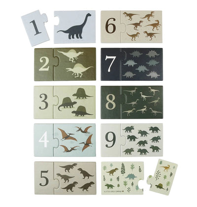 MATCH & COUNT PUZZLE - DINOSAURS