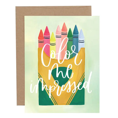COLOR ME IMPRESSED CONGRATULATIONS GREETING CARD