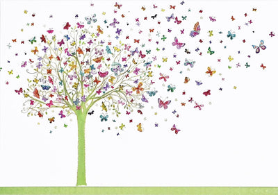 TREE OF BUTTERFLIES NOTE CARDS