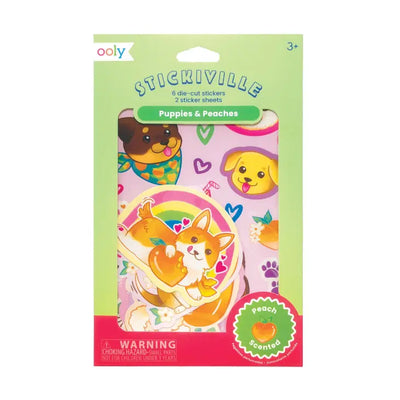 STICKIVILLE STICKERS: PUPPIES & PEACHES - SCENTED