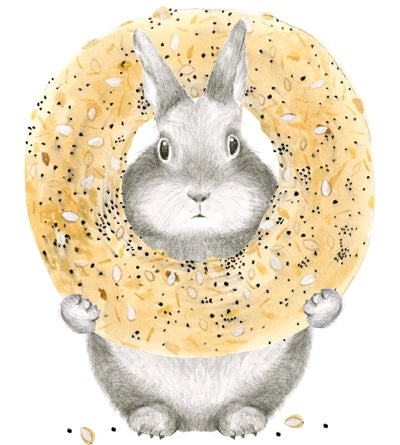 EVERYTHING BAGEL BUNNY CARD