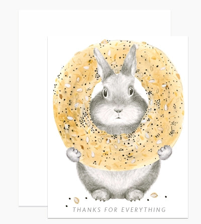 EVERYTHING BAGEL BUNNY CARD