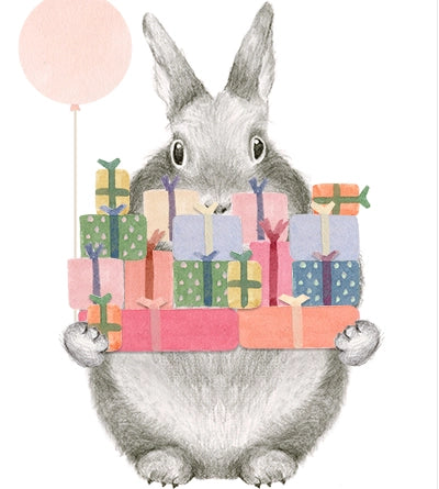 BUNNY WITH GIFTS CARD