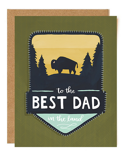 BEST DAD PATCH FATHER'S DAY GREETING CARD