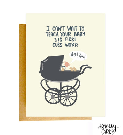 CUSS WORD BABY GREETING CARD