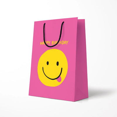 HAPPY BIRTHDAY SMILEY FACE LARGE GIFT BAG