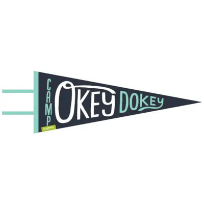 CAMP OKEY DOKEY: LARGE PENNANT VINTAGE-STYLED SCREEN PRINTED