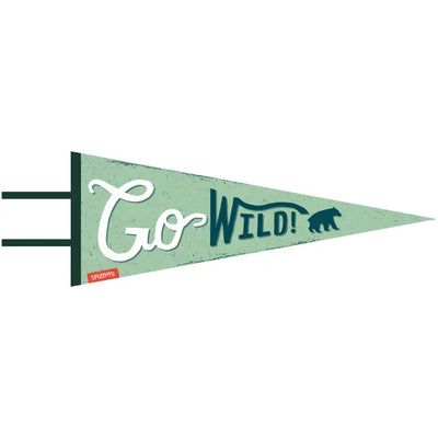 GO WILD (LARGE PENNANT, VINTAGE-STYLED SCREEN PRINT)