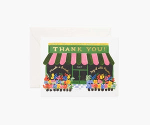 FLOWER SHOP THANK YOU GREETING CARD