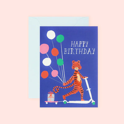 THAT TIGER STOLE MY SCOOTER - GREETING CARD