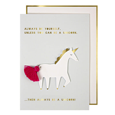 Unicorn with Tassel Greeting Card