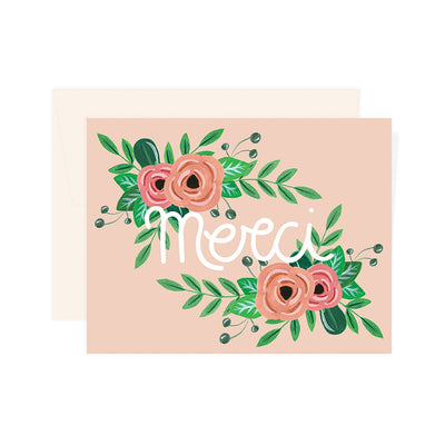 MERCI FLOWERS CARD