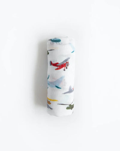 DELUXE MUSLIN SWADDLE BLANKET - AIR SHOW