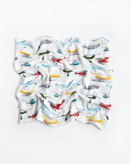 DELUXE MUSLIN SWADDLE BLANKET - AIR SHOW