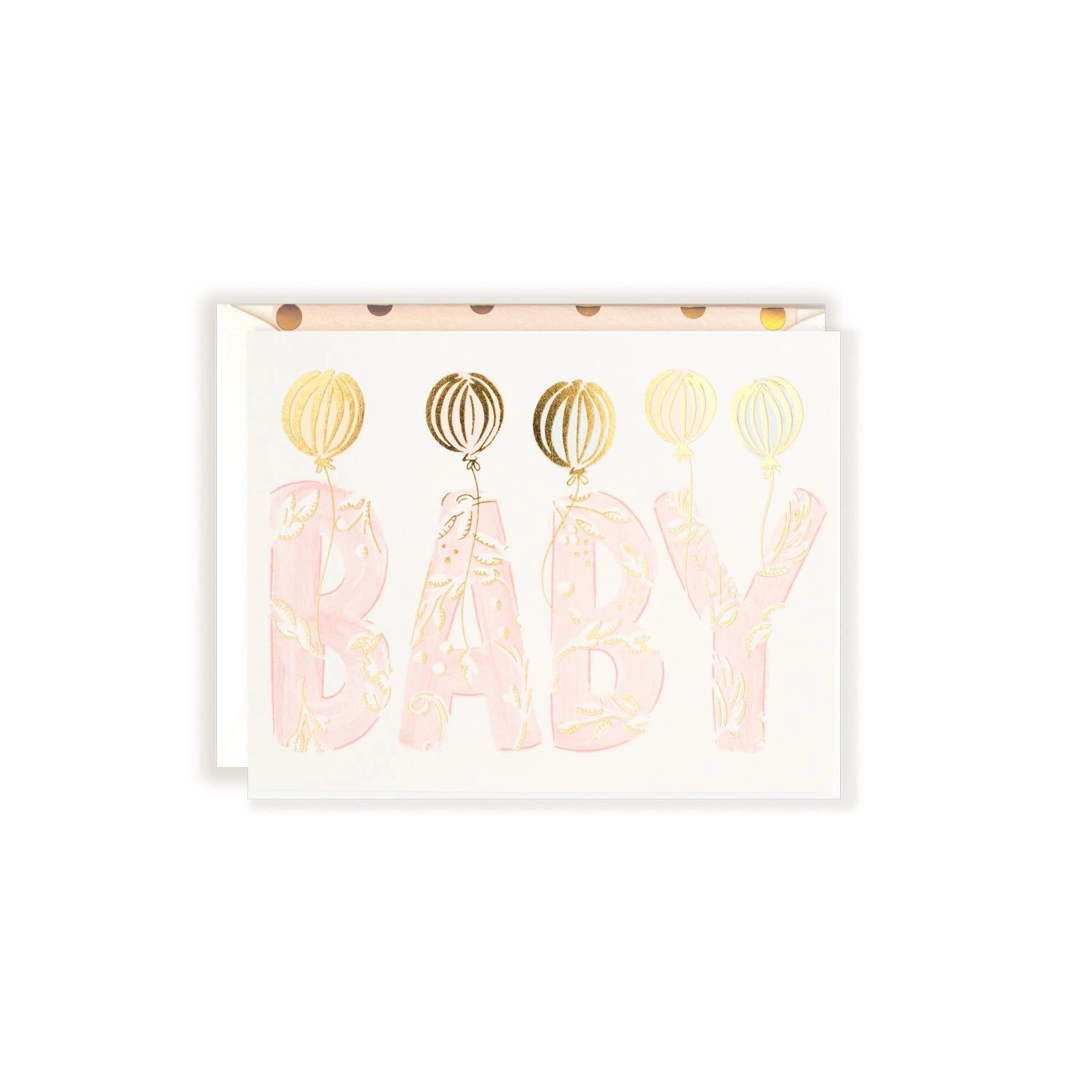 BABY BLUSH LETTERS CARD