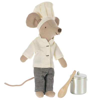 CHEF MOUSE WITH SOUP POT AND SPOON