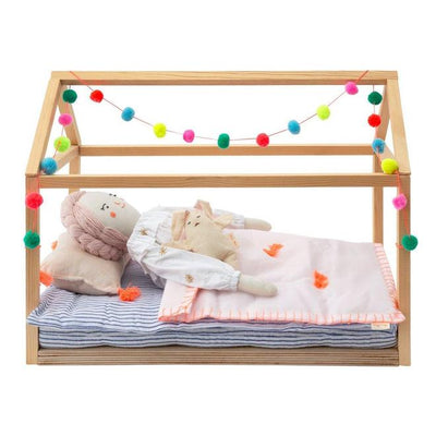WOODEN DOLL BED