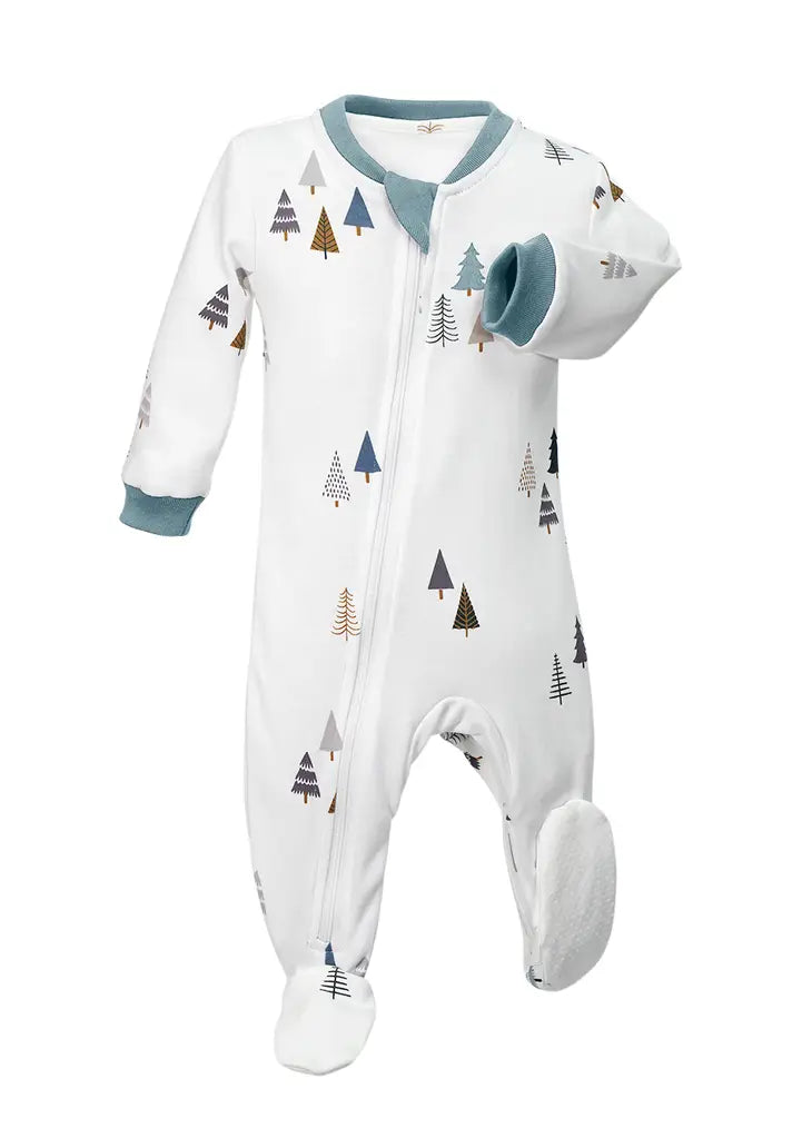 PERFECTLY PINE BABYSUIT - FOOTED
