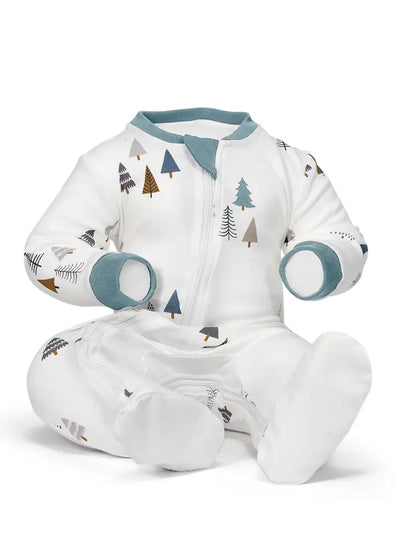 PERFECTLY PINE BABYSUIT - FOOTED