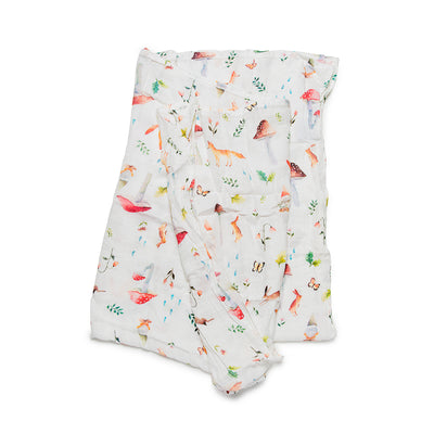 LUXE MUSLIN SWADDLE - WOODLAND GNOME