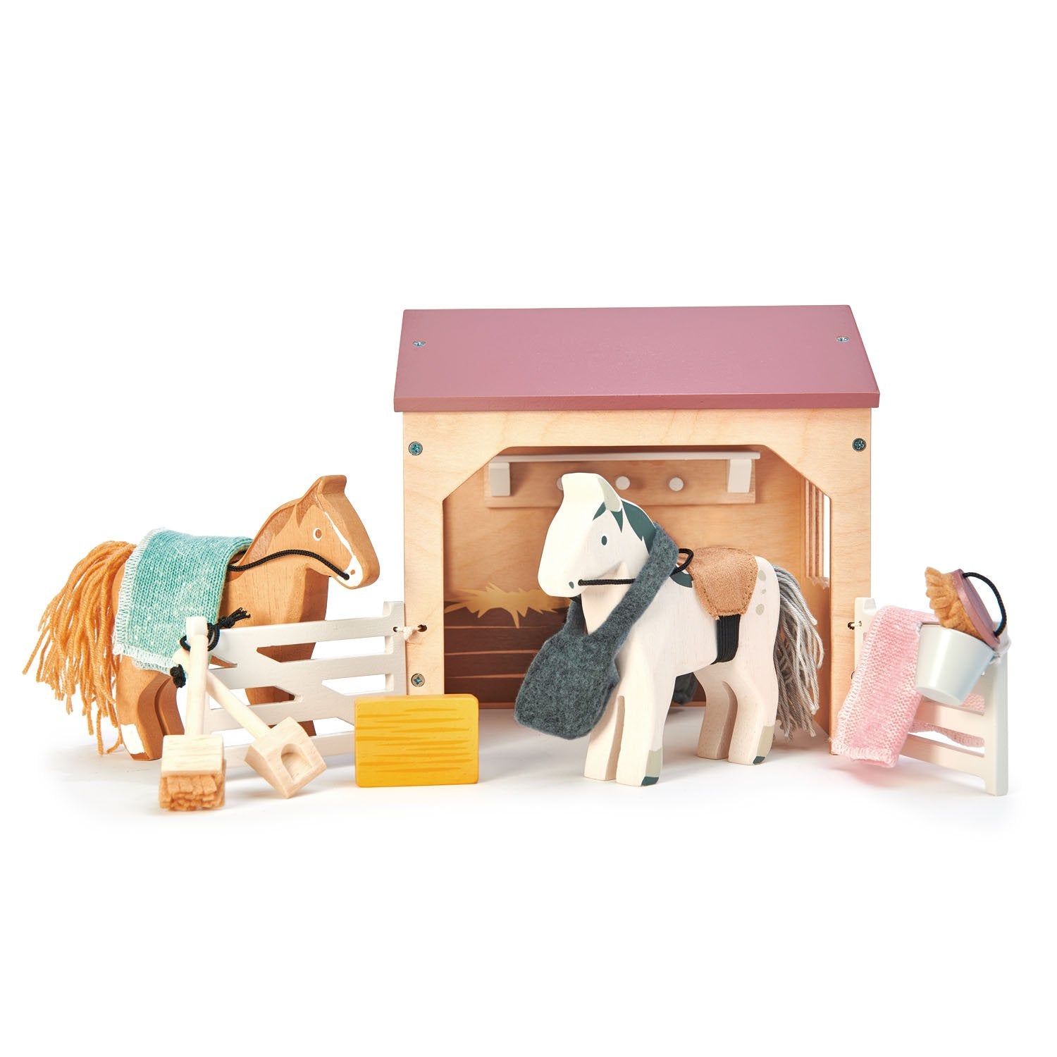 THE STABLES WOODEN TOY SET