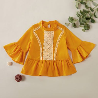 ZOOEY BELL-SLEEVE BLOUSE