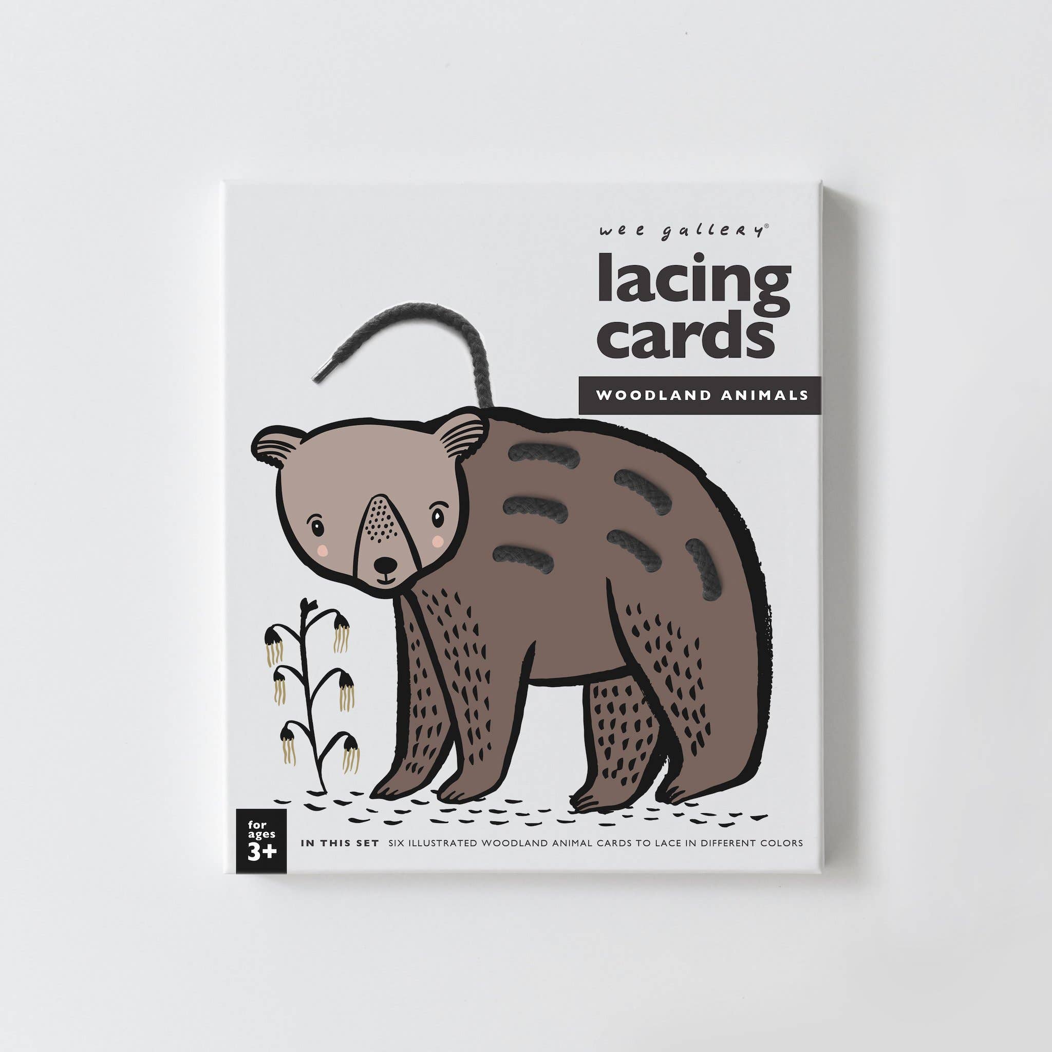 WOODLAND ANIMAL LACING CARDS
