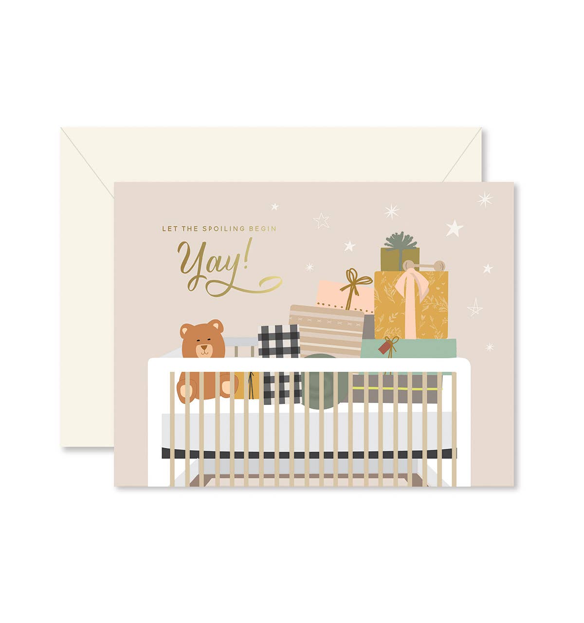 SPOILING BABY GREETING CARD