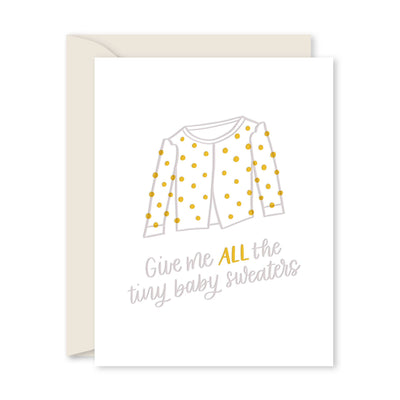 BABY SWEATERS GREETING CARD